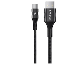 Кабель Proove USB Cable to microUSB Braided Scout 2.4A 1m Black: Тип USB Cable - microUSB