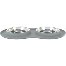 Миски для котов Trixie на подставке 2х0.3 л диаметр 16 см 47х3х26 см серая (4011905249810): Тип Миски