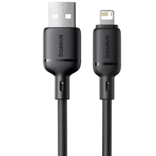 Кабель Baseus USB Cable to Lightning Silky Series 2.4A 1m Black (P10377702113-00): Тип USB Cable - Lightning