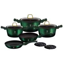 Набір посуду Berlinger Haus Emerald Collection 10 предметів (BH 6065): Матеріал корпусу Алюминий