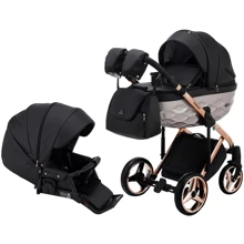 Коляска 2 в 1 Adamex Chantal Star Polar (Pink Gold) кожа 100% Star 101 (624641): Тип коляски универсальная коляска (2-в-1)