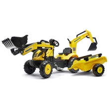 Детский трактор на педалях Falk 2076N Komatsu желтый (2076N): Вид трактор