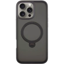 Чехол для iPhone Mobile Case Metal Buttons with MagSafe HQ Ring Black for iPhone 16 Pro Max: Цвет черный