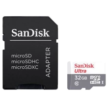 Карта пам'яті SanDisk 32GB microSDHC Class 10 UHS-I Ultra + adapter  (SDSQUNS-032G-GN3MA): Тип карти MicroSDHC