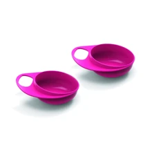 Тарілка для годування Nuvita Easy Eating глибока 2шт. Рожева (NV8431Pink): Матеріал пластик