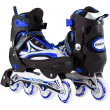 Раздвижные ролики Scale Sports. Black-Blue (размер 41-44): Цвет синий