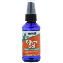 NOW Foods SILVER SOL 10 PPM LIQUID 4 FL OZ Гидрозоль серебра: Форма выпуска Жидкость