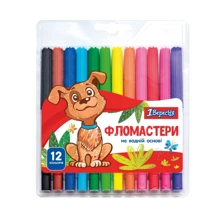 Фломастери 1 Вересня Zoo Land 12 кольорів (650457): Тип На водной основе