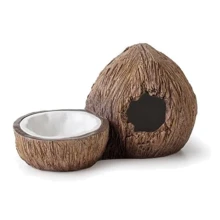 Пещера с поилкой Exo Terra Coconut Hide & Water Dish Кокос 21х12х11.5 см (015561231596): undefined undefined