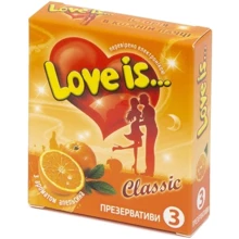 Ароматизированные презервативы Love is... апельсин, 3 шт: Тип Ароматизированные