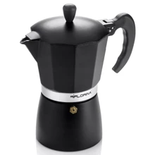 Кофеварка гейзерная Alum Macchiato KPS для эспрессо на 6 чашек (1K2659): Цвет черный