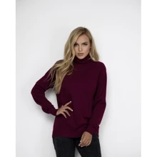 Светр ISSA PLUS WN19-99 42 фіолетовий з високою горловиною: Сезон Демісезон