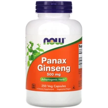 Now Foods Panax Ginseng, 500 mg, 250 Veg Capsules (NOW-04014): Форма выпуска Капсулы