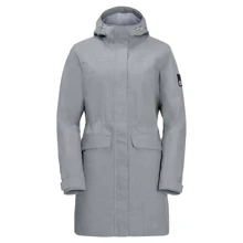 Куртка Jack Wolfskin Nature Woods Coat W 1114241-6038 40 серая зимняя с капюшоном: Сезон Зима