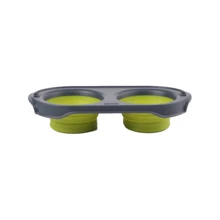 Подвійна миска Dexas Collapsible Pet Feeder складана велика 1200 мл зелена (dx30658): Тип Миски