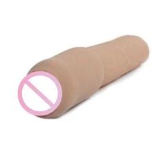 Насадка для увеличения члена CyberSkin 3" Xtra Thick Uncut Penis Extension, + 7,5 см, телесный: Для кого Для мужчин