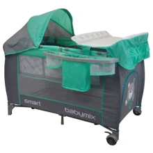 Манеж - Кровать Baby Mix De Lux HR-8052 HR-8052-301, mint: Тип кроватка-манеж