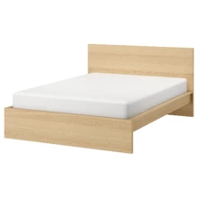 Каркас кровати ІКЕА MALM 140х200 см Дубовый шпон белый (590.225.47): undefined undefined