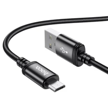 Кабель Hoco USB Cable to MicroUSB X89 Wind 2.4A 1m Black: Тип USB Cable - microUSB