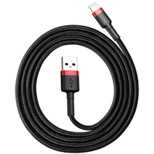 Кабель Baseus USB Cable to Lightning 2.4A 1m Red/Black (CALKLF-B19): Тип USB Cable - Lightning