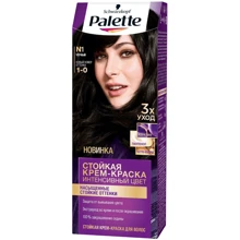 Palette Крем-краска для волос Интенсивный цвет 1-0 (N1) Черный 110 ml: Пол Для женщин