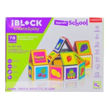 Конструктор магнитный Iblock 78 деталей Инструкция в электронном в виде с развивающими играми (PL-921-242): Количество деталей, шт. 78