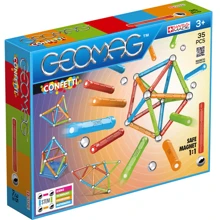 Geomag Confetti 35 деталей | Магнитный конструктор Геомаг: Количество деталей, шт. 35