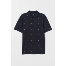 Поло H&M 7405259 L синее: Вид Поло