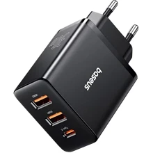 Зарядное устройство Baseus Wall Charger 2xUSB+USB-C Cube Fast Charger 30W Cluster Black (P10111402113-00): Особенности Power Delivery (PD), USB-C, Быстрая зарядка, Для Apple Watch
