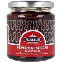 Перець Fiordelisi кисло-солодкий в олії 280 г (8019176101680): Вага нетто 280 г