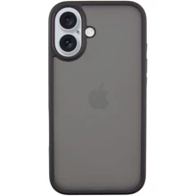 Чехол для iPhone Mobile Case TPU+PC Metal Buttons Black for iPhone 16: Цвет черный
