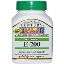 21st Century Vitamin E-200, 200 IU 110 Sgels: Тип Витамин E