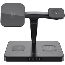 Зарядное устройство Canyon Dual Wireless Charger WS-404 4in1 36W Black (CNS-WCS404B) for iPhone 16 I 15 I 14 I 13 I 12 series, Apple Watch and Apple AirPods: Особенности Для Apple Watch