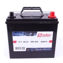 Автомобільний акумулятор Solgy 6СТ-60 АзЕ (406010): Ємність, Ач 60