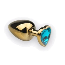 Анальная пробка, Gold Heart Topaz, L: Для кого Унисекс