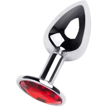 Анальна пробка із кристалом Metal By Toyfa Silver anal plug ruby: Для кого унісекс