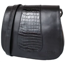 Женская сумка почтальонка Laskara черная (LK-DD217-black-croco): Пол Женский