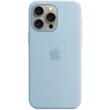 Чехол для iPhone Apple for iPhone 15 Pro Max Silicone Case with MagSafe Light Blue (MWNR3) : Цвет голубой