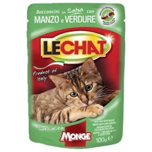 Влажный корм Monge LC Cat Wet Adult для кошек в соусе с говядиной и овощами 100 г (70001359): Тип Влажный корм
