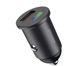Зарядное устройство Proove Car Charger USB+USB-C Tiny Power 20W Black: Особенности Быстрая зарядка, USB-C, Power Delivery (PD)