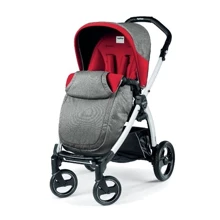Коляска Peg-Perego прогулянкова Book Plus 51 Червоний з сірим Біле шасі (PACK05-00000000003): Тип коляски Прогулочная