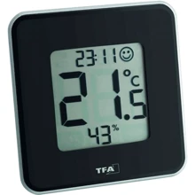 Термогигрометр цифровой TFA "Style", 104x104x13 мм, чёрный: Производитель TFA