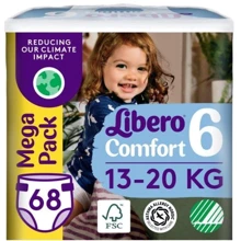 Підгузки Libero Comfort 6 (68шт): Тип Подгузники