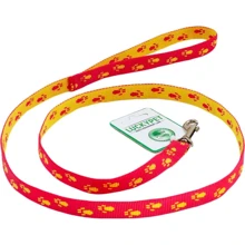 Поводок капроновый Lucky Pet Лапки 1.6x120 см красный (4820224219110): Тип Поводок