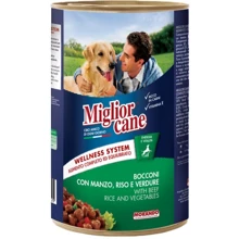 Вологий корм для собак Migliorcane зі шматочками яловичини, рисом та овочами 1250 г (8007520011518): Тип Влажный корм