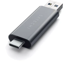 Адаптер Satechi Adapter USB/USB-C to micro SD+SD Space Grey (ST-TCCRAM): Колір сірий