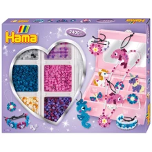 Термомозаика HAMA Набор для творчества Модные украшения Море со шкатулкой Midi 5+ (HM-3709): Производитель HAMA