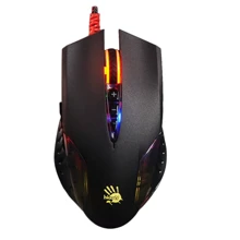 Мышь A4tech Bloody Q50 Neon XGlide USB Black: Интерфейс подключения проводная USB