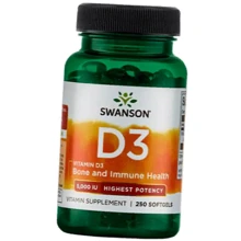 Swanson, Vitamine D3 Hignest 5000IU (125mcg) 250 sgels (SWA-11371): Тип вітамін D