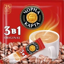Напиток кофейный растворимый Чорна Карта 3 в 1 Ориджинал стик 25х12 г (8719189233773): Вид напитка Напиток кофейный растворимый